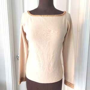 Vintage‎ Georgiou Studio Silk Beaded Blouse M